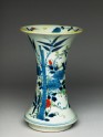 Trumpet vase with floral decoration