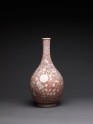 Bottle with peony decoration and three empty cartouches