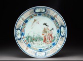 Plate with a courtesan and apprentice