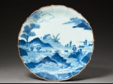 Plate with 'Deshima Island' theme