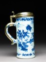 Blue-and-white tankard with European silver-gilt mounts