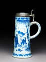 Blue-and-white tankard with Swedish silver mounts