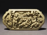 Ivory plaque with figures in a pastoral landscape (EA1978.965)