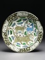 Dish with lion, unicorn, and stag (EA1978.1464)