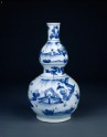 Blue-and-white vase in double-gourd form
