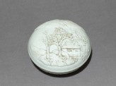 Dehua ware box with landscape