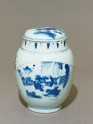 Blue-and-white jar and lid with scholars on a terrace (EA1978.2093)