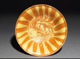 Bowl with marbled decoration