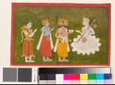 Devi revered by Brahma, Vishnu, and Shiva