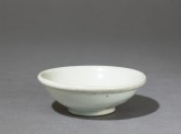 White ware bowl with thick rolled rim