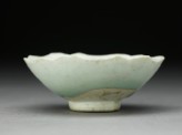 White ware cup with foliated rim