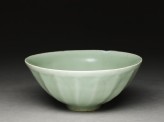 Greenware bowl with lotus petals