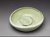Bowl waster with pale-green glaze