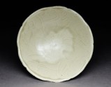 Greenware bowl with floral decoration