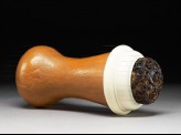 Gourd cricket cage with tortoiseshell and ivory lid
