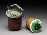 Gourd cricket cage with silk bag