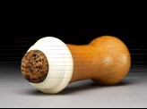 Gourd cricket cage with tortoiseshell and ivory lid
