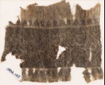 Textile fragment with band of hooks and diamond-shapes