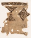 Textile fragment with diamond-shapes and hooks (EA1984.147)