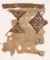 Textile fragment with diamond-shapes and hooks