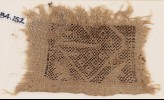 Textile fragment with rectangle and diamond-shapes