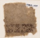 Textile fragment with stylized vine and flowers