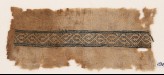 Textile fragment with stylized vine