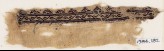 Textile fragment with hooks or leaves