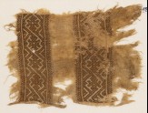 Textile fragment with interlacing diamond-shapes