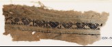 Textile fragment with linked diamond-shapes