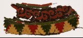 Textile fragment with leaves and crenellations