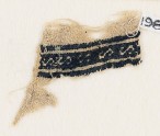 Textile fragment with band of S-shapes