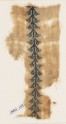 Textile fragment with pole and stylized flowers