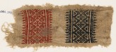 Textile fragment with diamond-shapes, quatrefoils, and trees (EA1984.238)