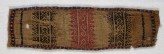 Textile fragment with S-shapes and stylized leaves, possibly a trouser tie-belt