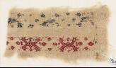 Textile fragment with bands of interlaced crosses and diamond-shapes