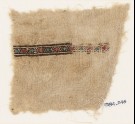 Textile fragment with band of diamond-shapes