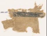 Textile fragment with hexagons, inscription, and diamond-shapes (EA1984.249)