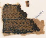 Textile fragment with bands of interlaced braid