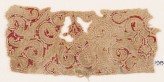 Textile fragment with tendrils and leaves