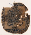 Textile fragment with rosette and scrolls