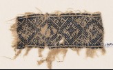 Textile fragment with diamond-shapes