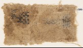Textile fragment with linked quatrefoils and chevrons