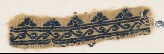 Textile fragment with scroll and floral trefoils