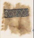 Textile fragment with band of diamond-shapes
