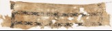 Textile fragment with bands of diamond-shapes, hexagonal cartouches, and quatrefoils (EA1984.320)