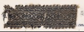 Textile fragment with vine and diamond-shaped flowers