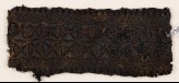 Textile fragment with band of stars or flowers