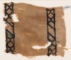 Textile fragment with rhombuses and diamond-shapes