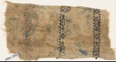 Textile fragment with triangles and diamond-shapes